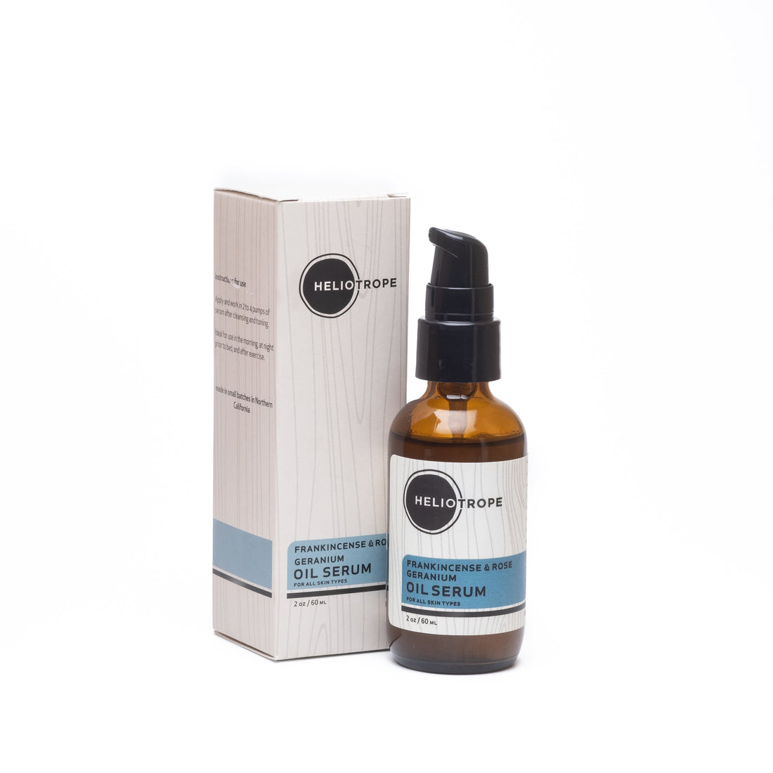 Frankincense and rose face oil bottle for glowing skin